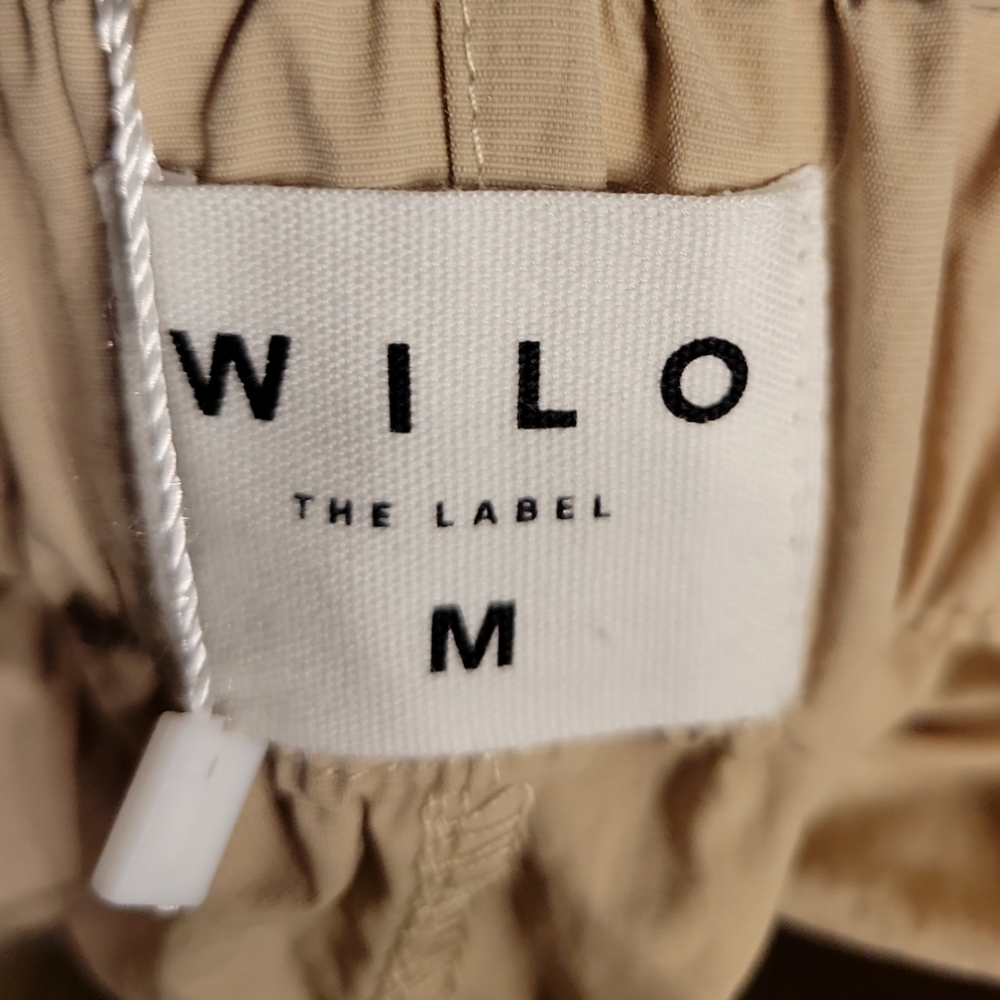 WILO, NWT, Parachute Cargo Pants, 2 Tone (Clay) Cinched Bottoms, Women's sz M, F - Picture 4 of 4